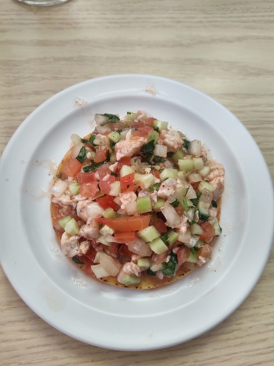 Tostada de Ceviche de Camarón